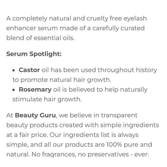 ‼️‼️BEAUTY GURU - NATURAL EYE LASH/UNDEREYE SERUM BUNDLE‼️‼️ - Picture 10 of 11